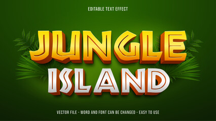 Editable jungle text effect, nature text theme