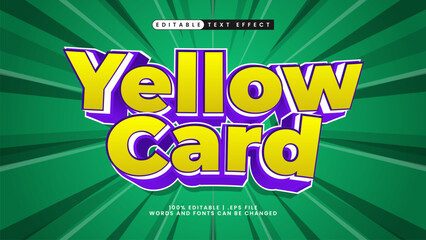football text effect yellow card © EkaRangga