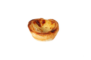 pastel de nata isolated on white background 