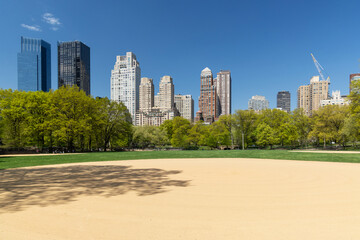 Manhattan skyscrapers and Central Park