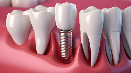 Dental implant dental treatment concept