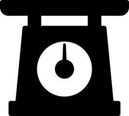 はかりのシンプルなモノクロイラスト