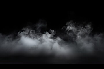Fototapeta premium Ethereal elegance. Captivating display of delicate white smoke waves on dark background creating and elegant atmosphere perfect for adding touch of magic to design projects