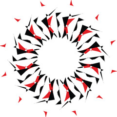 red and white star mandala
