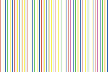 Obraz premium Vector colorful vertical stripe pattern. Simple seamless texture with vertical lines. Stylish abstract geometric striped background in bright colors, yellow, pink, orange, peach, blue