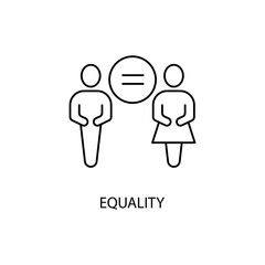 Obraz premium Equality concept line icon. Simple element illustration. Equality concept outline symbol design.