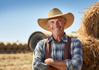 Portrait of happy smiling confident Farmer