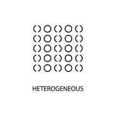 Homogeneous concept line icon. Simple element illustration. Homogeneous concept outline symbol design.