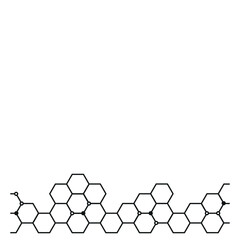 Fototapeta premium Technology Hexagonal Footer