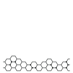 Fototapeta premium Technology Hexagonal Footer