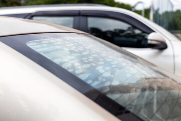Car windshield film or light filter film on the glass peels off, resulting in air bubbles due to...