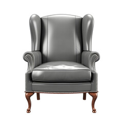 Naklejka premium beautiful Classic Wingback Chair isolated on transparent or white background