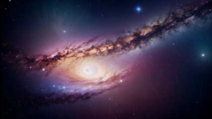 Fototapeta na wymiar Bunte Galaxien . Weltraum mit Milchstraßen und Sternen KI Generated