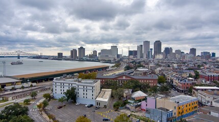 Downtown New Orleans, Louisiana in November