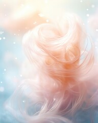 Naklejka premium A close up of a pink and white hair. Generative AI.
