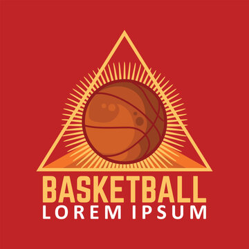 Logo design with basketball elements that creates a majestic and epic look