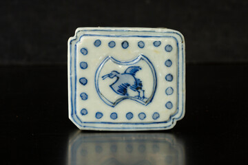 朱肉入れ　染付