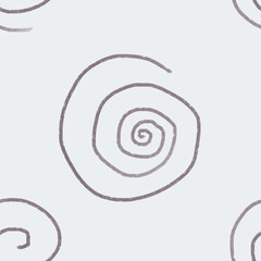 seamless hand-drawn background with spiral