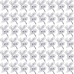 Hand-drawn abstract flower pattern