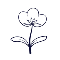 Hand-drawn black outline vector template