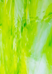 Hellgrüne Arcylmalerei auf Glas
