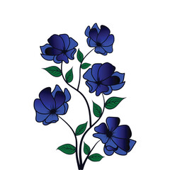 Colorful flower vector illustration