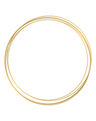 Luxury golden geometric shape frame illustration.