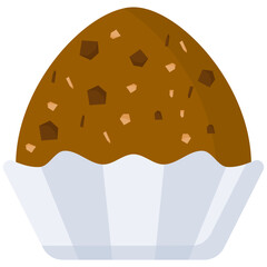 CupCake Icon In Flat Design Style Vector Illustration