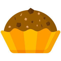 CupCake Icon In Flat Design Style Vector Illustration