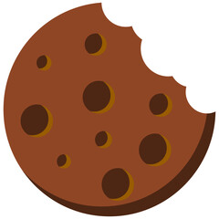 chocolate chips icon Icon In Flat Design Style Vector Illustration