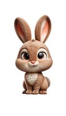 Obraz premium Easter bunny. Cute rabbit. 3D cartoon animal