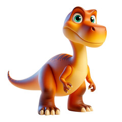 Fototapeta premium 3D cartoon dinosaur. Extinct animal species