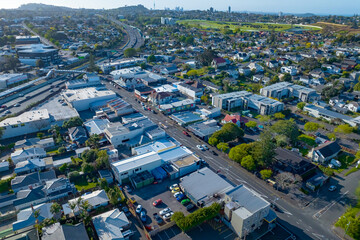 Aerial view of Ellerslie town centre, Auckland, New Zealand