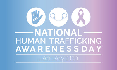National Human Trafficking Awareness Day vector template. Shining a Light on Human Trafficking Prevention and Support with Awareness . background, banner, card, poster design.