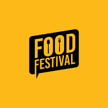 food festival logo design template. 
