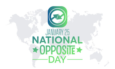 National Opposite Day vector template. Creative Illustration with Playful Reversals and Humorous Contrasts. background, banner, card, poster design.