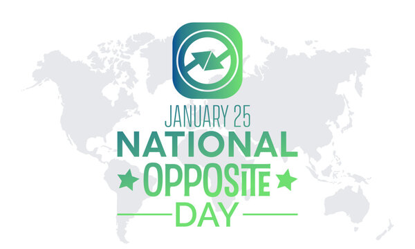 National Opposite Day vector template. Creative Illustration with Playful Reversals and Humorous Contrasts. background, banner, card, poster design.