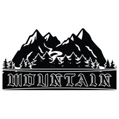 mountain t-shirt design.