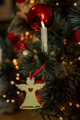 Christmas decoration, Christmas angel with lights