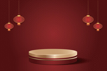 Chinese New Year festival celebration, Happy New Year background decorative elements collection.