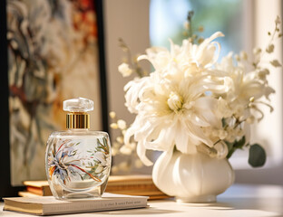 Obraz na płótnie Canvas incense sticks for home, fragrance of white flowers
