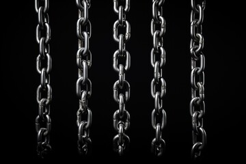 Obraz premium Metal chain, hanging. Ready to secure and suspend. Strong, sturdy metal chain.