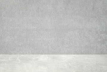 concrete shelf or table top on textile background