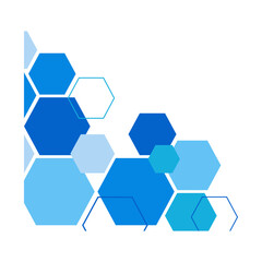 Hexagon corner, infographic element, Gardient memphis, corner Geometric, corner shape