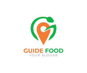 Fototapeta na wymiar Food Place Logo. Letter G logo. Food guide
