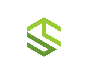 S logo monogram with arrow icon. Up logo design