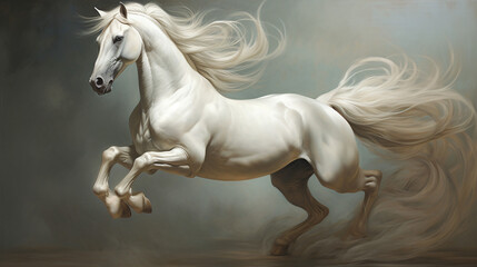 Obraz na płótnie Canvas White Unicorn Stallion