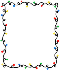 Christmas light bulb colorful frame