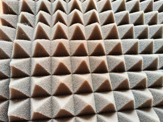Foam fiber detail grey texture. Drawing of a soundproof polyurethane foam panel. Abstract...