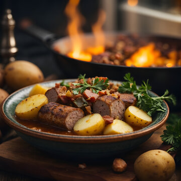 Dublin Coddle with Sausage, Bacon, and Potatoes - A Hearty Irish Comfort